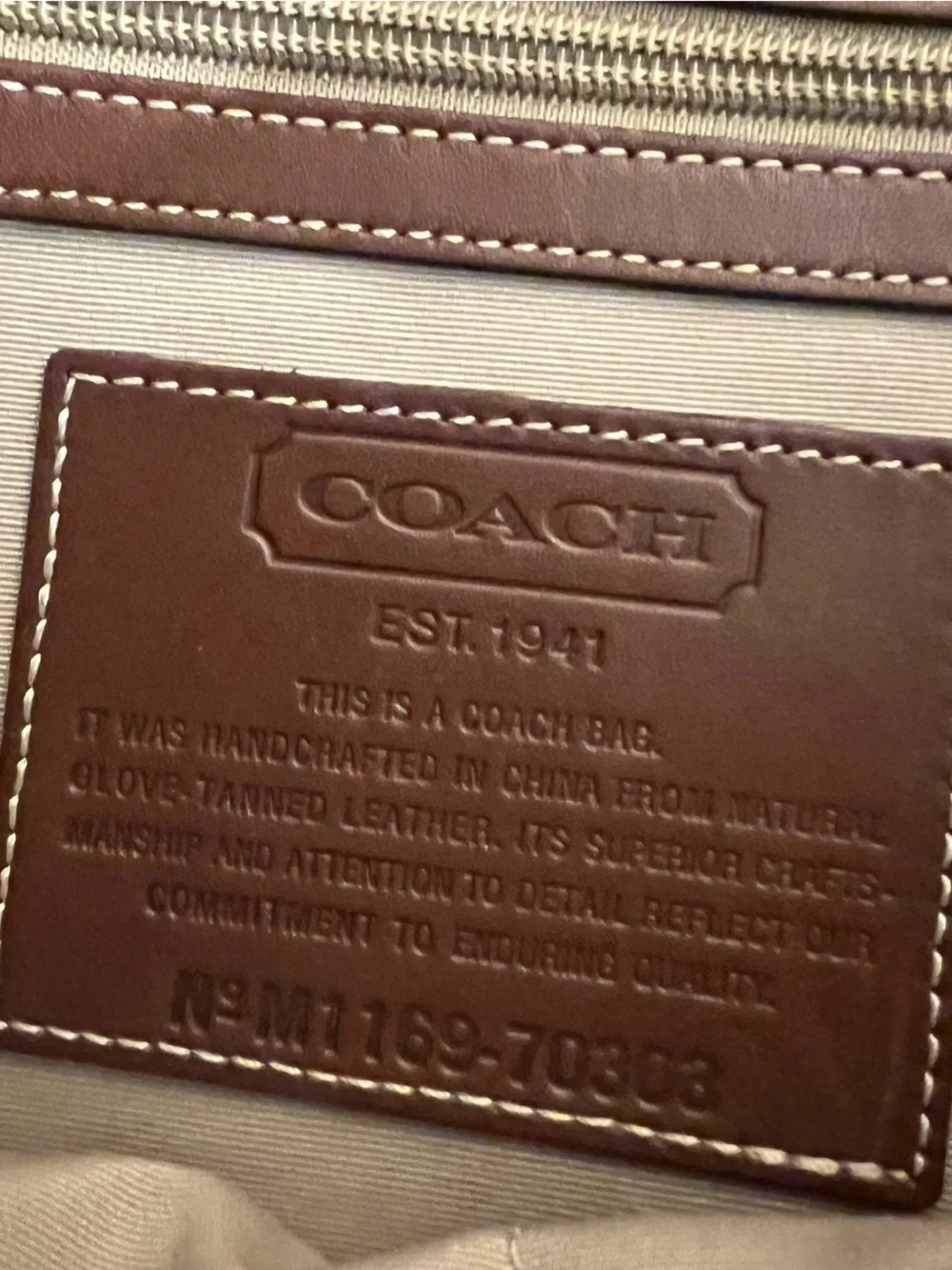 Coach 70633 Brown Leather Briefcase Laptop Messenger Bag w/ Strap